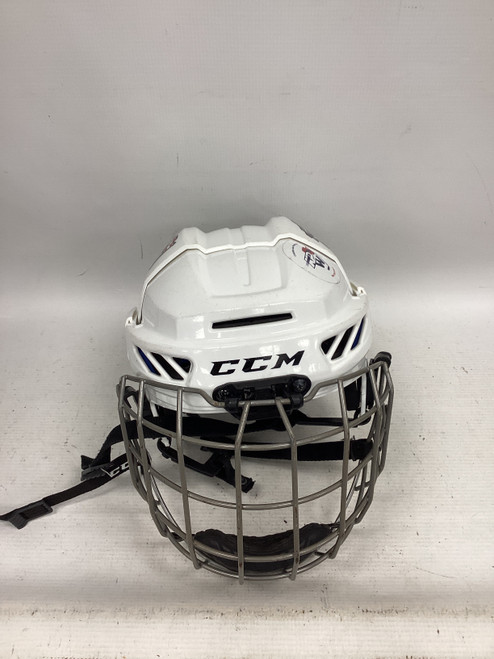 Vist Large View of Product Image Which is Used CCM FL3DS JR Helmet Cage Combo White SM