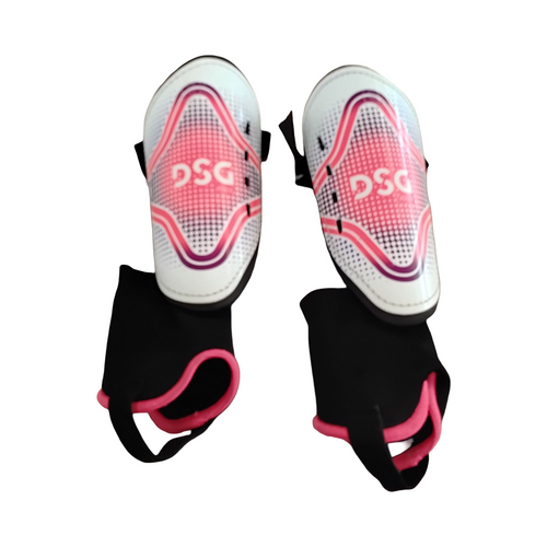Vist Large View of Product Image Which is Used Dsg Soccer Shin Guards Youth White LG