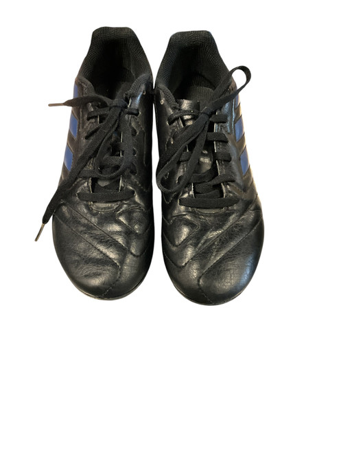 Vist Large View of Product Image Which is Used Adidas Soccer Cleats Black And Navy Blue Junior 03.5