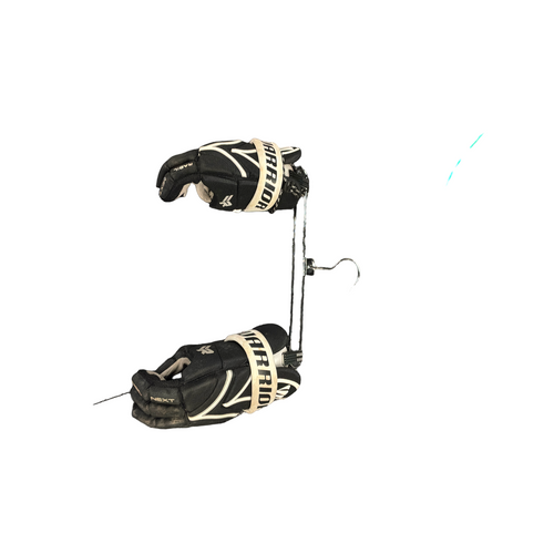 Vist Large View of Product Image Which is Used Warrior RABIL NEXT Lacrosse Gloves Junior Black 11"
