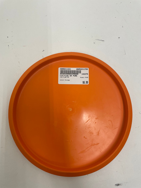 Vist Large View of Product Image Which is Used Latitude 64 PURE Disc Golf Putter Orange