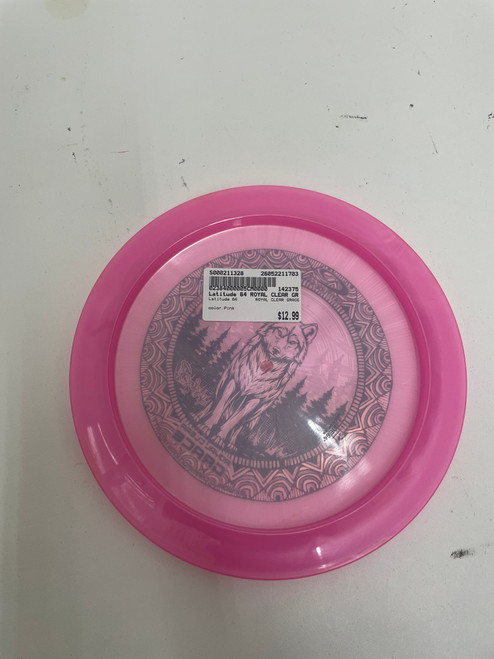 Vist Large View of Product Image Which is Used Latitude 64 ROYAL CLEAR GRACE Disc Golf Driver Pink