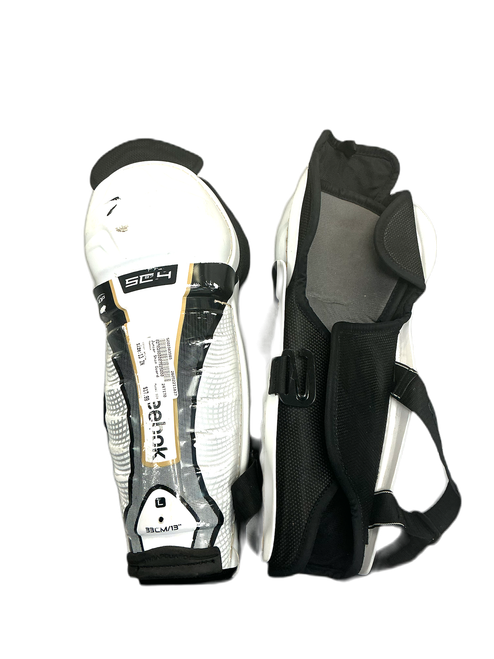 Vist Large View of Product Image Which is Used Reebok SC4 Junior Shin Guards White 13"