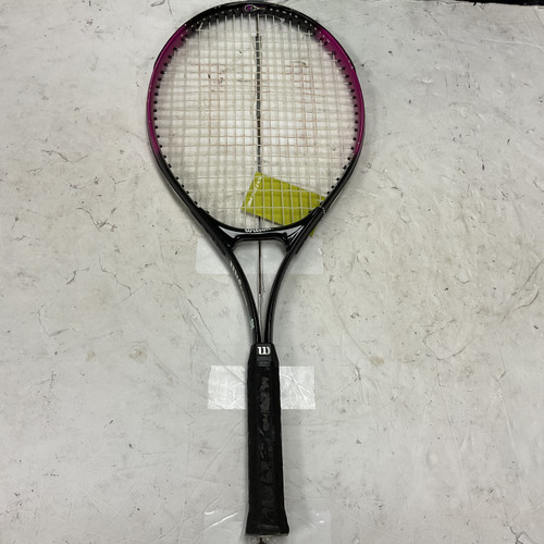 Vist Large View of Product Image Which is Used Wilson GRAND SLAM 110 Adult Tennis Racquet Black 4 1/2"