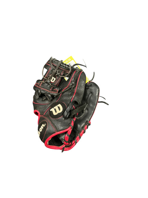 Vist Large View of Product Image Which is Used Wilson A950 GLOVE 11.5INCH BB/SB Glove RH Throw Black 11 1/2"