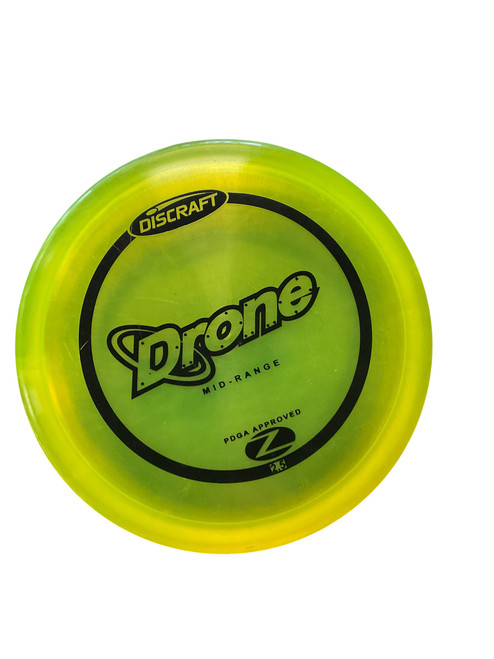 Vist Large View of Product Image Which is Used Discraft DRONE Disc Golf Mid Range Yellow