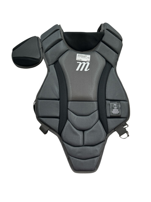 Vist Large View of Product Image Which is Used Marucci MCATCH-BLK SM ADULT CHEST Catchers Chest Protector Grey Adult