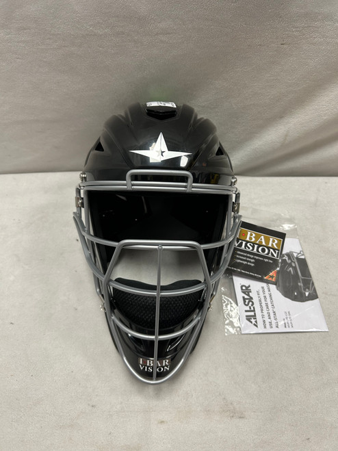 Vist Large View of Product Image Which is Used All-Star CATCHERS HELMET Catchers Helmet w/Mask Black One Size