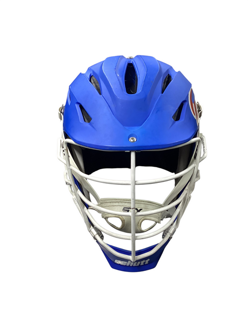 Vist Large View of Product Image Which is Used Schutt RIVAL Lacrosse Helmet Royal Blue 