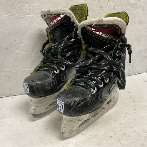 Vist Large View of Product Image Which is Used Bauer VAPOR X2.9 Junior Hockey Skate White/Black/Red Junior 01.5