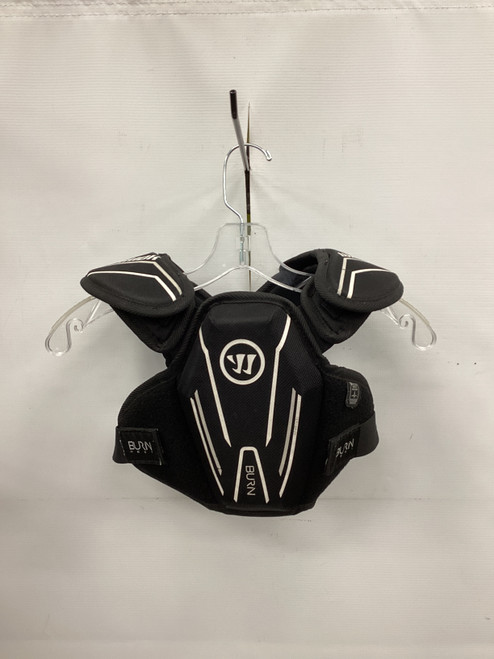 Vist Large View of Product Image Which is Used Warrior BURN SHOULDERS Lacrosse Shoulder Pads Black SM