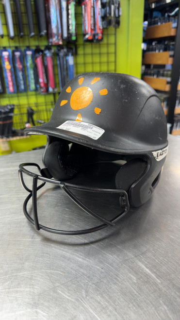 Vist Large View of Product Image Which is Used Easton GHOST TBALL Batting Helmet w/Mask Black SM