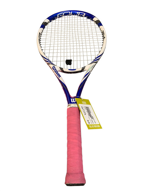 Vist Large View of Product Image Which is Used Wilson BLX FOUR Adult Tennis Racquet Royal Blue 4 1/4"