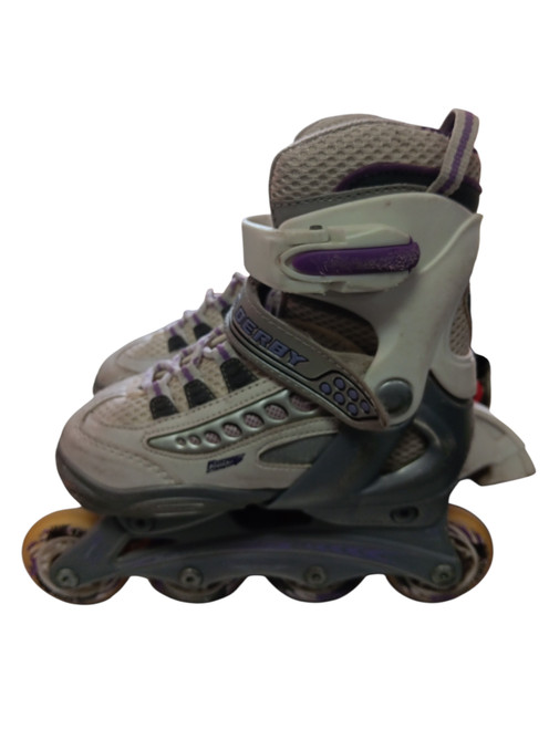 Vist Large View of Product Image Which is Used RollerDerby ADJ Junior Rec Fitness Skates White Adjustable