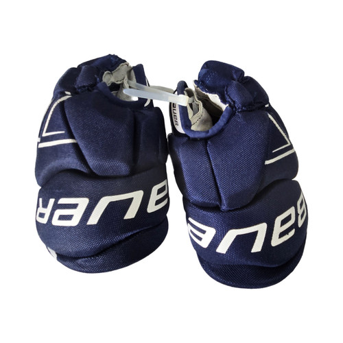 Vist Large View of Product Image Which is Used Bauer NSX GLOVES 8INCH Youth Gloves Navy Blue 8"