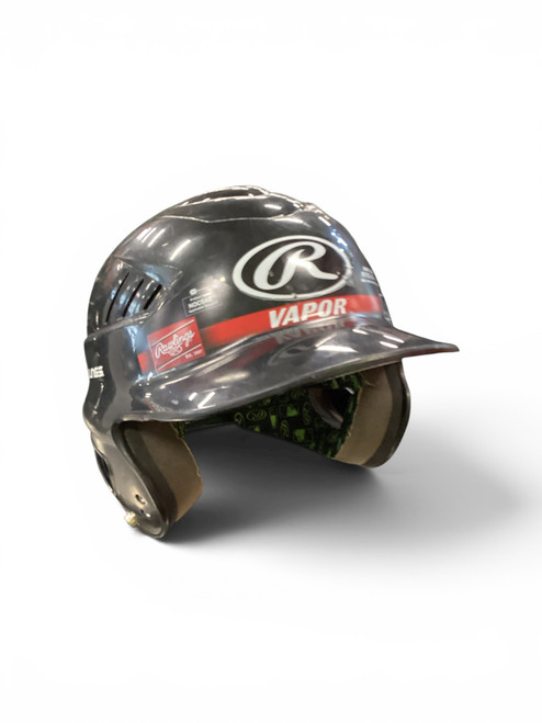 Vist Large View of Product Image Which is Used Rawlings VAPOR Batting Helmet No Mask Black SM