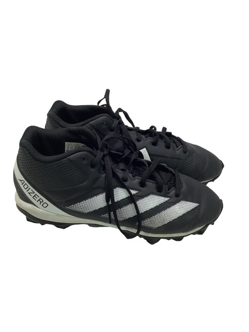 Vist Large View of Product Image Which is Used Adidas ADIZERO IMPACT BB CLEAT BLK/WHT BB/SB Cleats Black And White Senior 6