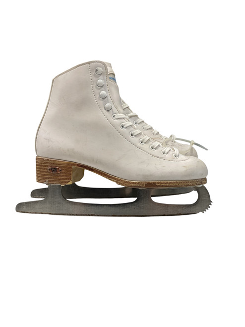 Vist Large View of Product Image Which is Used Riedell 110 W SZ 5 WomensFigure Skate White Senior 5