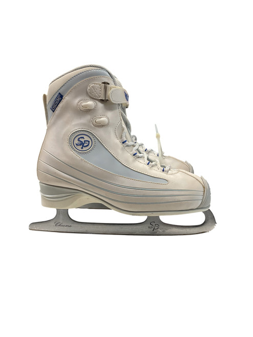 Vist Large View of Product Image Which is Used CCM SP 200 SZ 8.5 Womens Softboot Skate White Senior 8.5