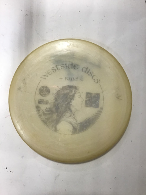Vist Large View of Product Image Which is Used Westside TOURNAMENT BARD Disc Golf Mid Range White 172g