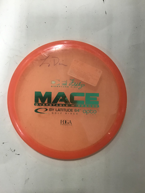 Vist Large View of Product Image Which is Used Latitude 64 OPTO MACE Disc Golf Mid Range Coral 178g