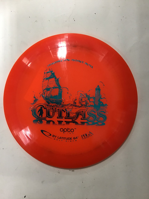 Vist Large View of Product Image Which is Used Latitude 64 OPTO CUTLASS Disc Golf Driver Orange 175g