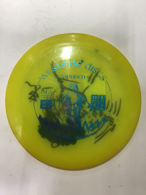 Vist Large View of Product Image Which is Used Westside VIP GIANT Disc Golf Driver Yellow 175g