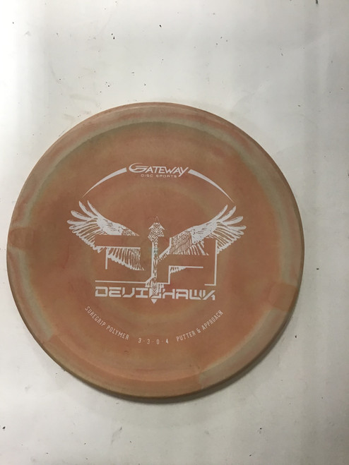 Vist Large View of Product Image Which is Used Gateway SUREGRIP DEVIL HAWK Disc Golf Putter Coral 175g