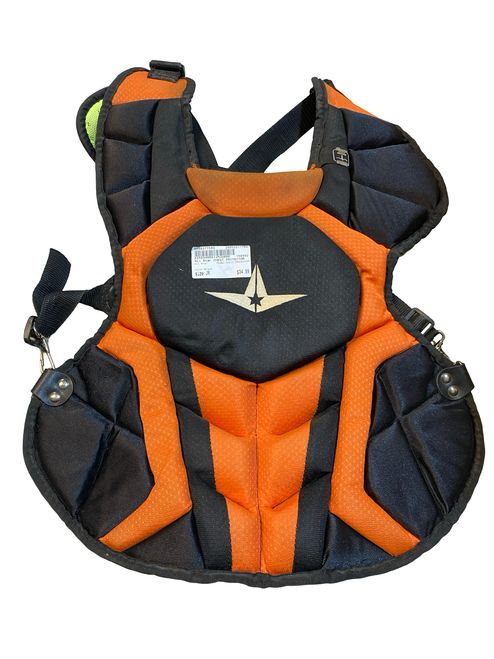 Vist Large View of Product Image Which is Used All Star CHEST PROTECTOR Catchers Chest Protector Black Junior
