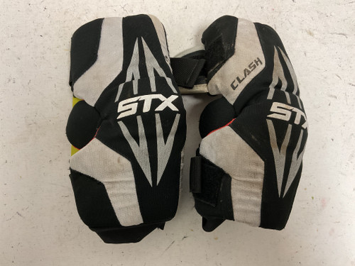 Vist Large View of Product Image Which is Used STX CLASH Lacrosse Arm Pads/Guards Black And Red MD