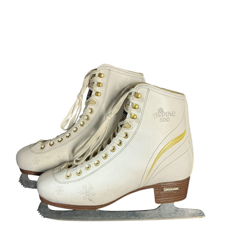 Vist Large View of Product Image Which is Used Lake Placid ALPINE 800 WomensFigure Skate White Senior 7