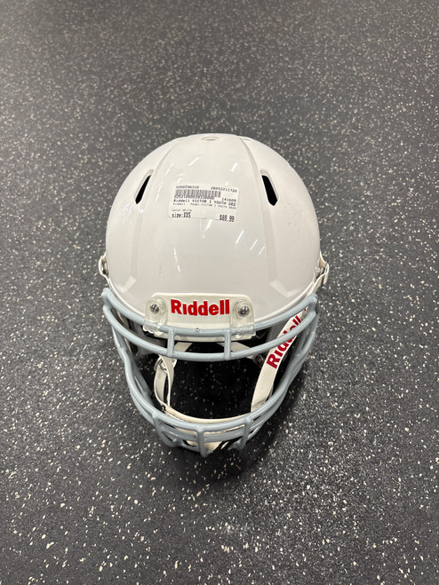 Vist Large View of Product Image Which is Used Riddell VICTOR I YOUTH 2023 FB Helmet White XXS