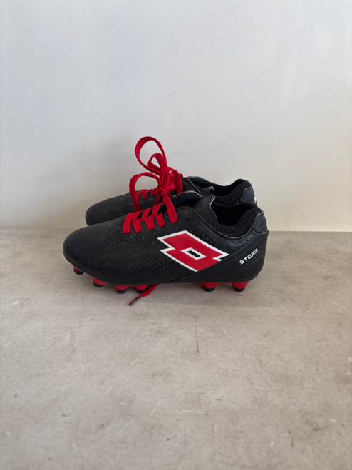 Vist Large View of Product Image Which is Used Lotto Soccer Cleats Black Junior 01