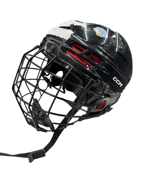 Vist Large View of Product Image Which is Used CCM TACKS 70 Helmet Cage Combo Black SM