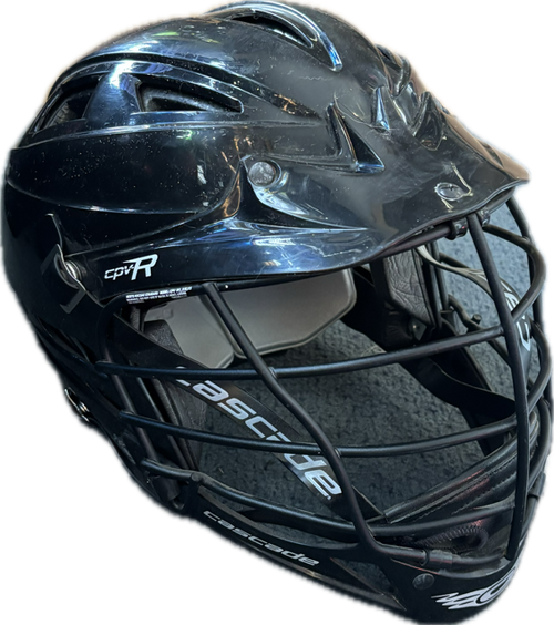 Vist Large View of Product Image Which is Used Cascade CPVR ADJ Lacrosse Helmet Black XS