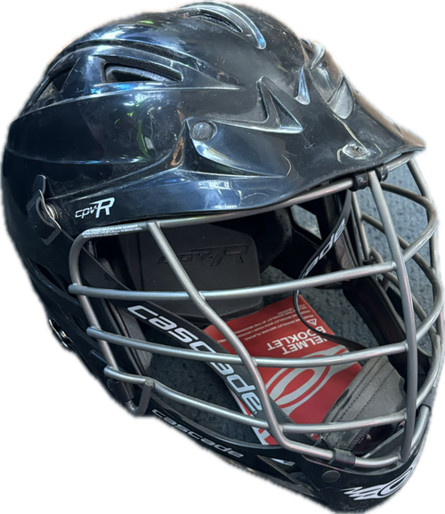 Vist Large View of Product Image Which is Used Cascade CPVR ADJ Lacrosse Helmet Black M/L