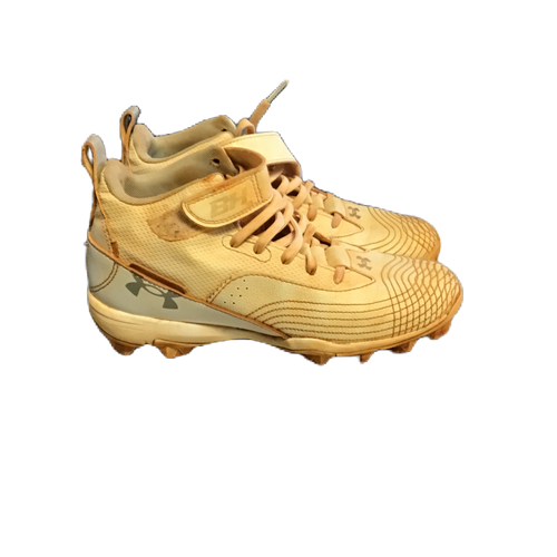 Vist Large View of Product Image Which is Used Under Armour Harper 7 Mid Boys Molded Baseball Cleats White Junior 05.5
