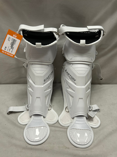 Vist Large View of Product Image Which is Used Easton PHENOM Catchers Leg Guards White Junior