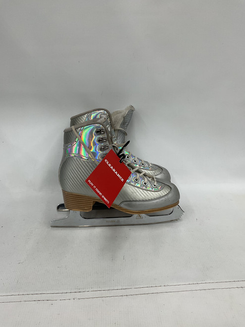 Vist Large View of Product Image Which is Used Jackson SOFTEC Girls Figure Skate Silver Youth 06.0