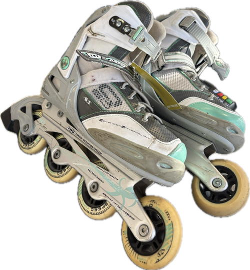 Vist Large View of Product Image Which is Used RollerDerby ELITE Q60 Senior Rec Fitness Skates White Senior 9