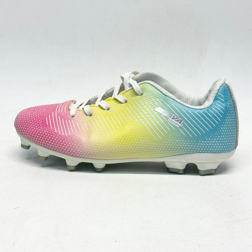 Vist Large View of Product Image Which is Used Brava EXEMPT 2.0 GIRLS Soccer Cleats Carolina Blue And Pink Junior 03
