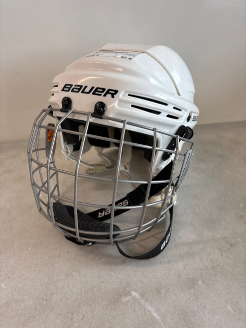 Vist Large View of Product Image Which is Used Bauer BHH2100 JR Helmet Cage Combo White XS