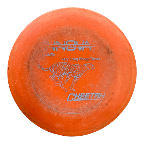 Vist Large View of Product Image Which is Used Innova DX CHEETAH Disc Golf Driver Orange 169g