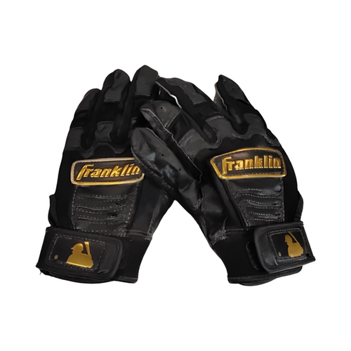 Vist Large View of Product Image Which is Used Franklin BB/SB Batting Gloves Black SM