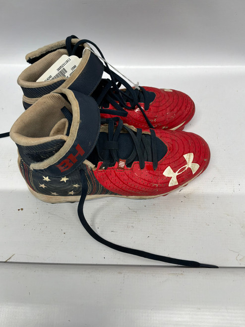Vist Large View of Product Image Which is Used Under Armour BRYCE HARPER BB/SB Cleats Red Junior 04