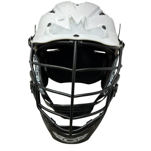 Vist Large View of Product Image Which is Used Cascade CPV-R ADJUSTABLE Lacrosse Helmet White M/L