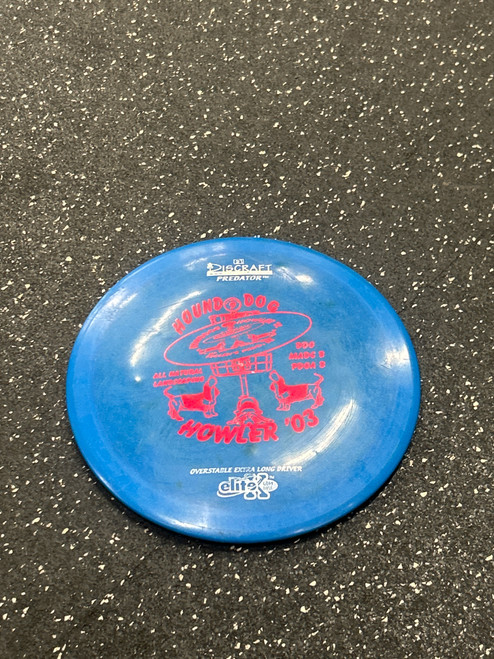 Vist Large View of Product Image Which is Used Discraft PREDATOR ELITE X Disc Golf Driver Royal Blue
