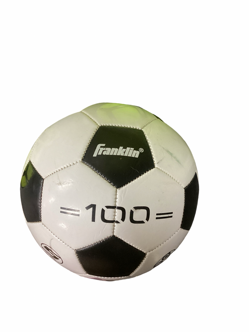 Vist Large View of Product Image Which is Used Franklin 100 All Size Soccer Ball White 5