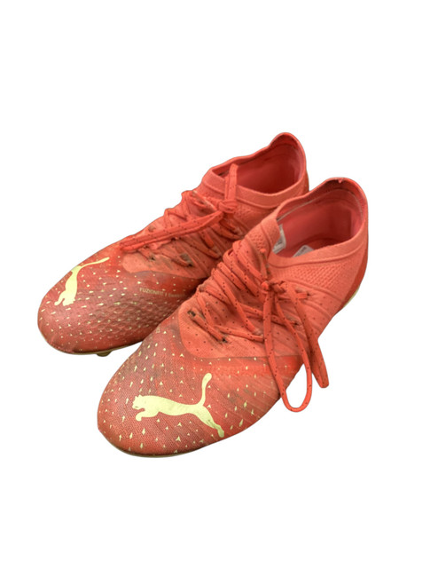 Vist Large View of Product Image Which is Used Puma Soccer Cleats Red Senior 6.5