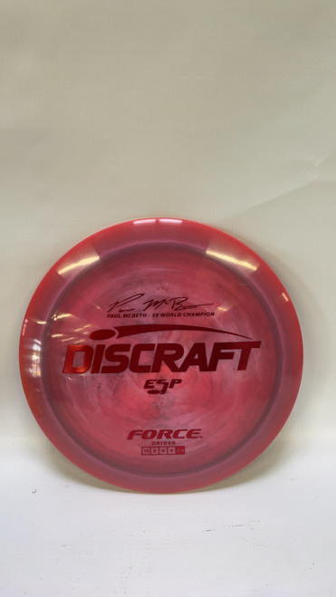 Vist Large View of Product Image Which is Used Discraft FORCE Disc Golf Driver Red
